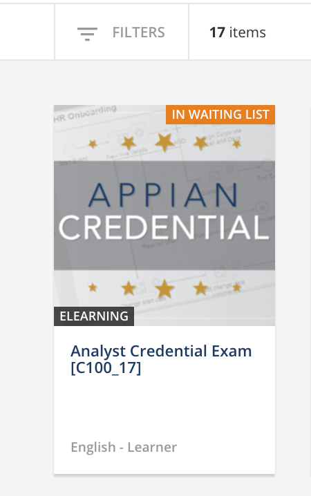 Analyst Credential Exam In Waiting List ??? - Administration 