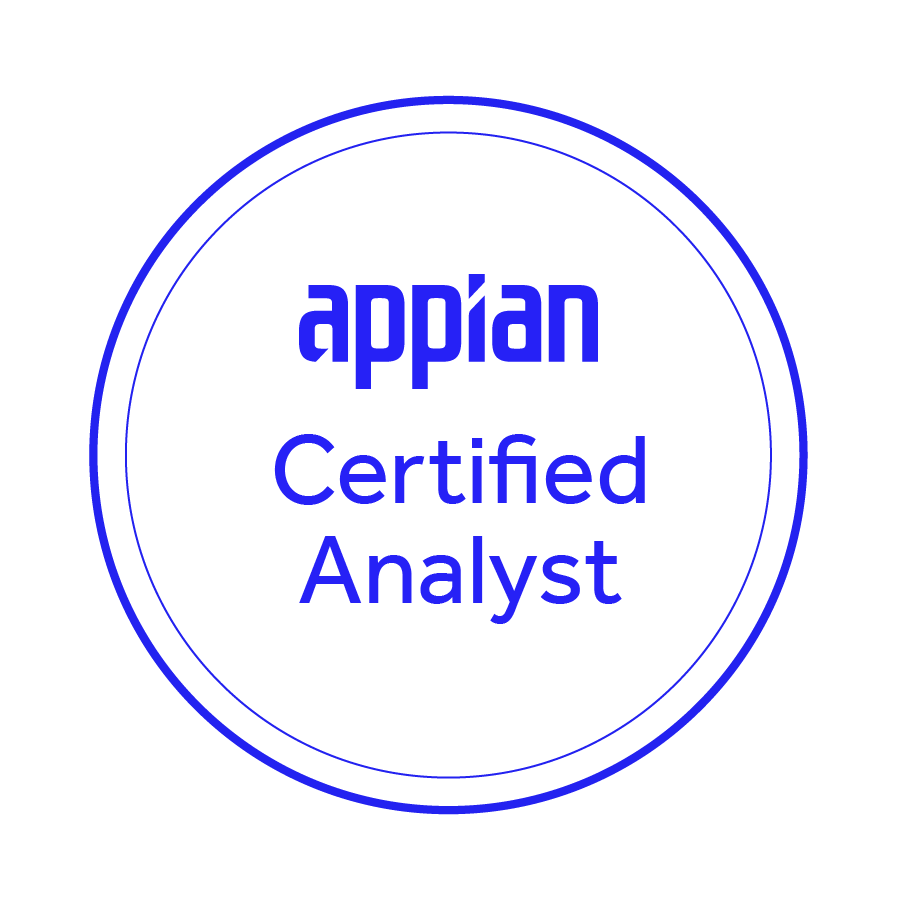 Appian Credential Program Certified Analyst