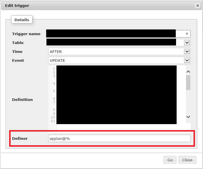 Kb 1056 Insert Command Denied To User Appian 127 0 0 1 For